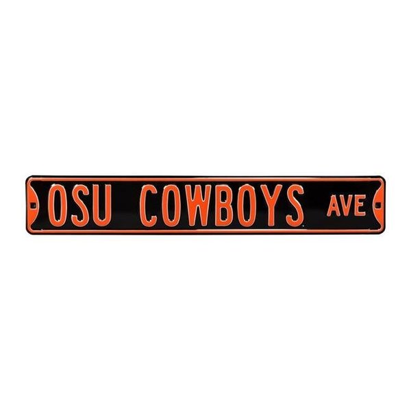 Authentic Street Signs Authentic Street Signs 70065 OSU Cowboys Avenue Black Street Sign 70065